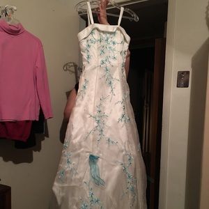 White and Blue Dress